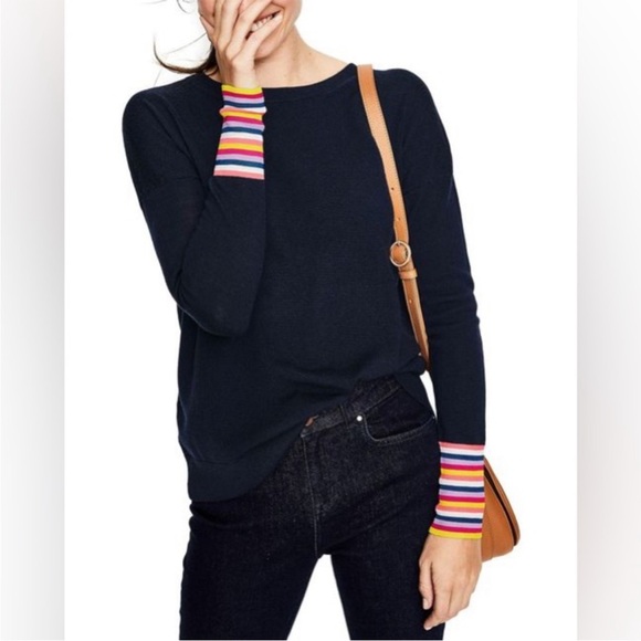 Boden Sweaters - Boden Cassandra Rainbow Stripe Wool Sweater